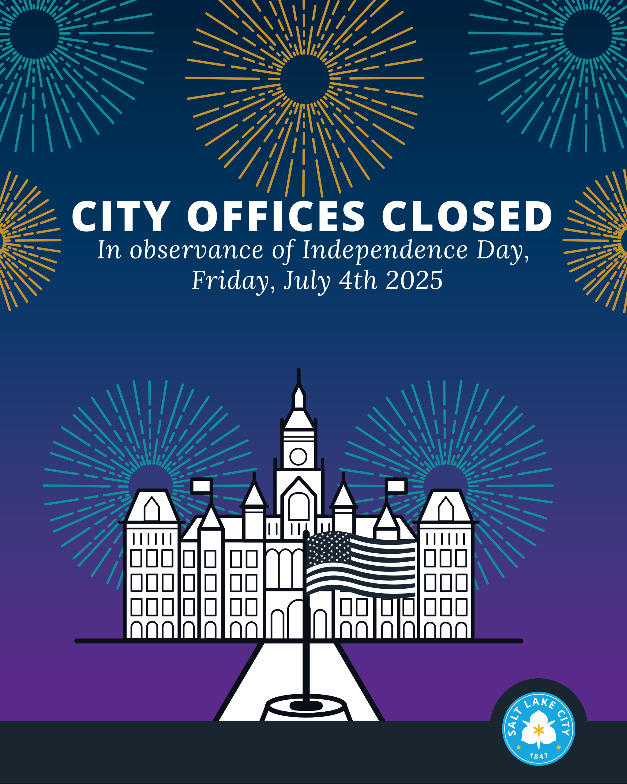 City Offices closed on Independence Day