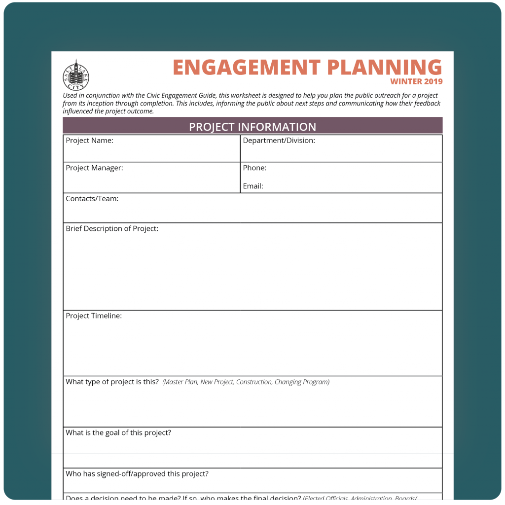 Engagement Worksheet