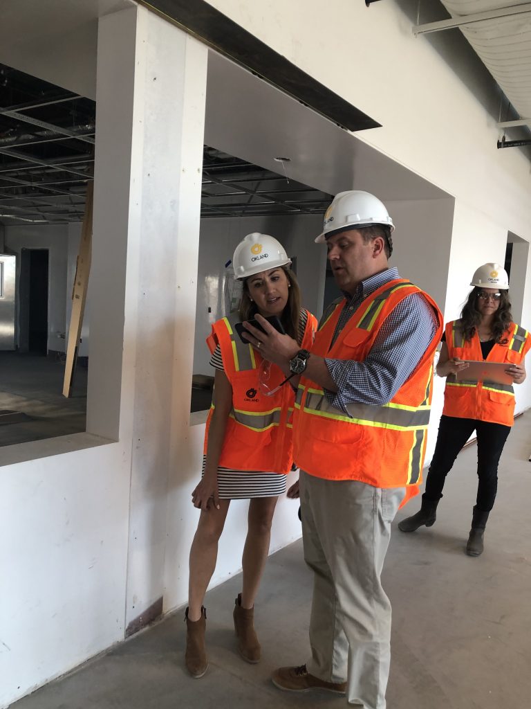 Council Member Valdemoros touring the new women's resource center