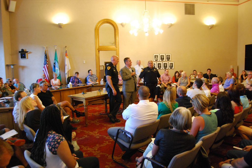 Council Member Charlie Luke hosts a community meeting to discuss nuisance issues and crime prevention