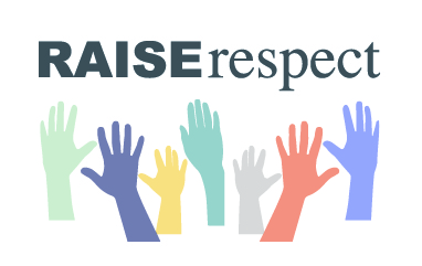 raise respect logo that has hands on it