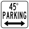 45 degree parking sign