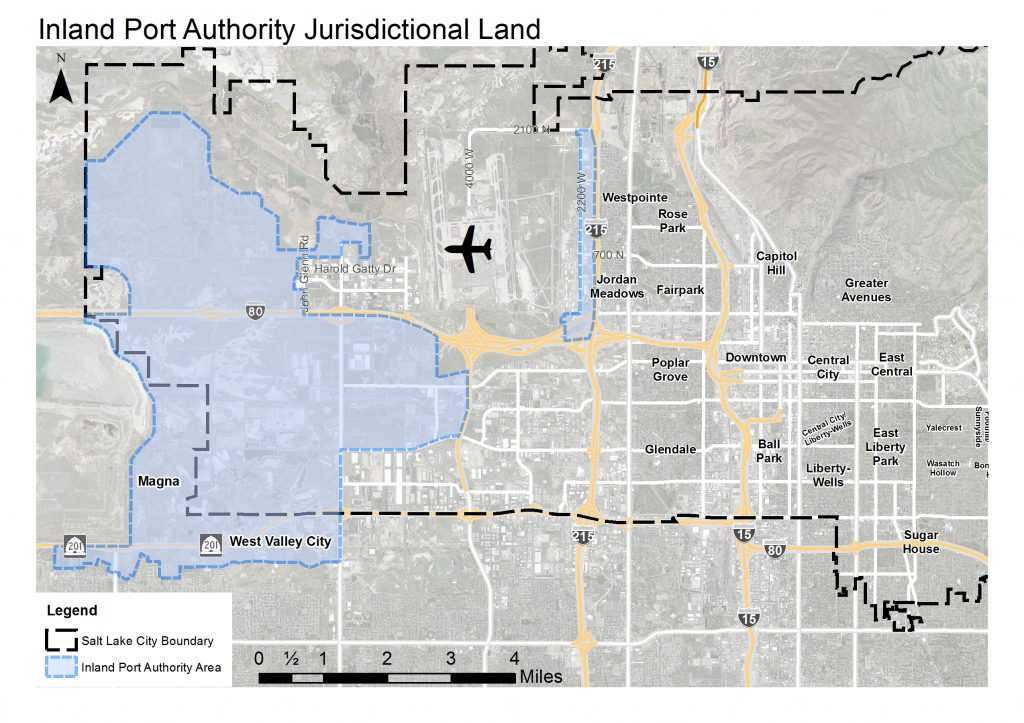 Map of Inland Port Authority Jurisdictional Land 