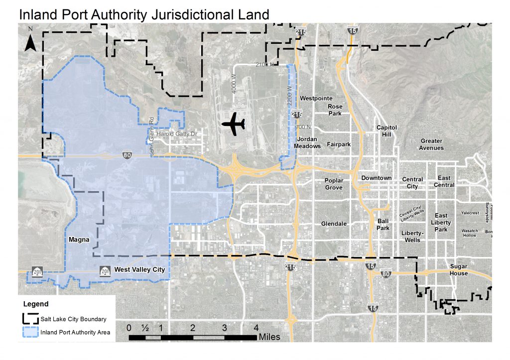 Map of Inland Port Authority Jurisdictional Land