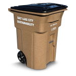 brown waste can