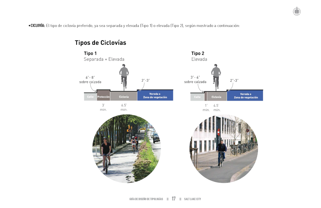 Tipos de Ciclovías