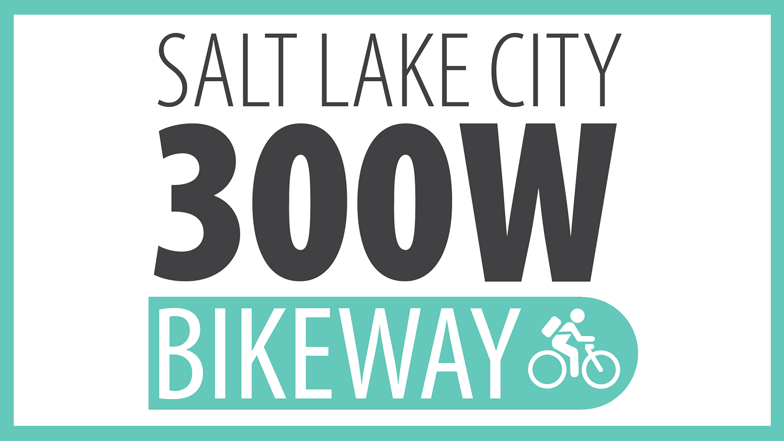 The Salt Lake City 300 West Bikeway logo.