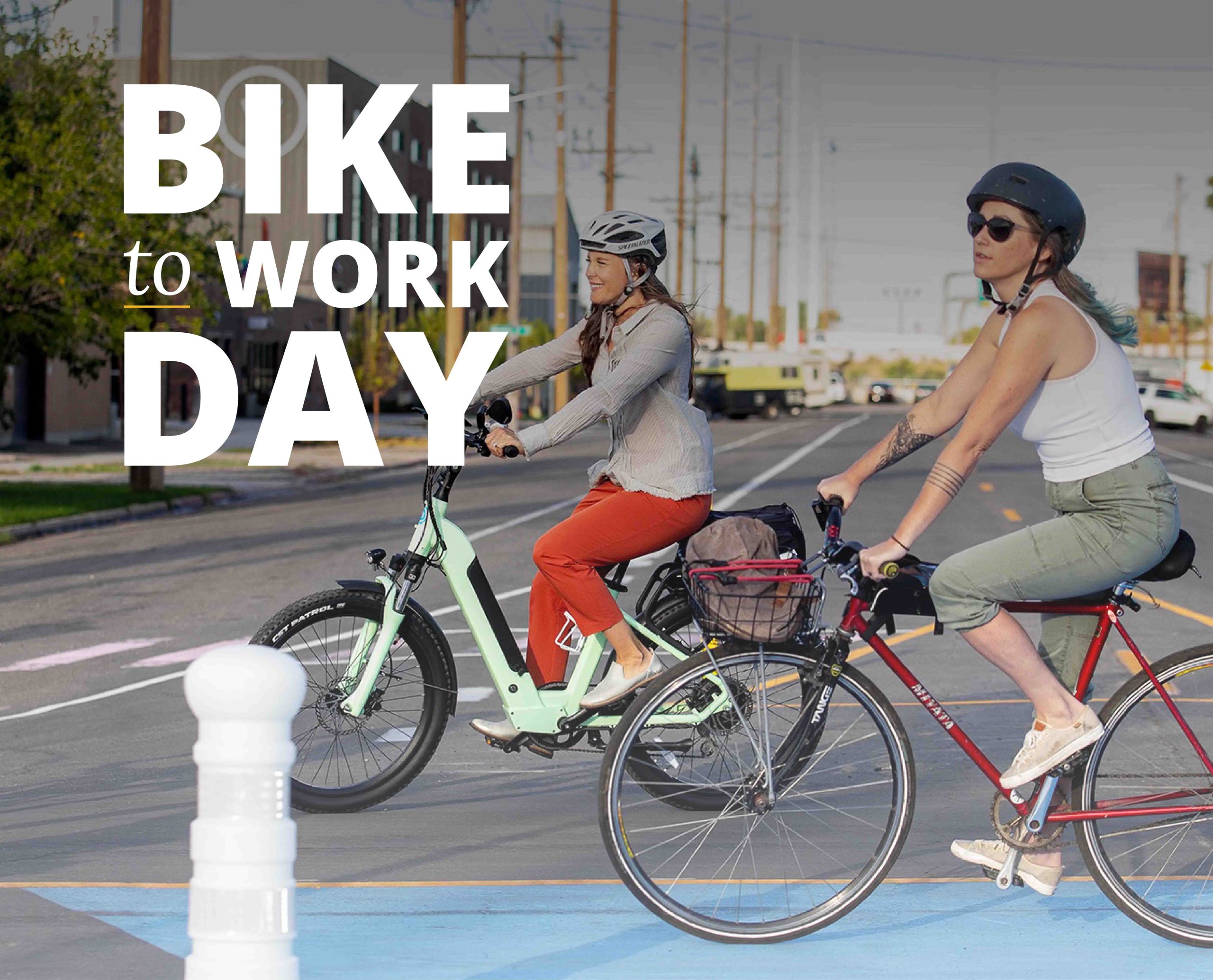 Mayor Mendenhall biking to work.