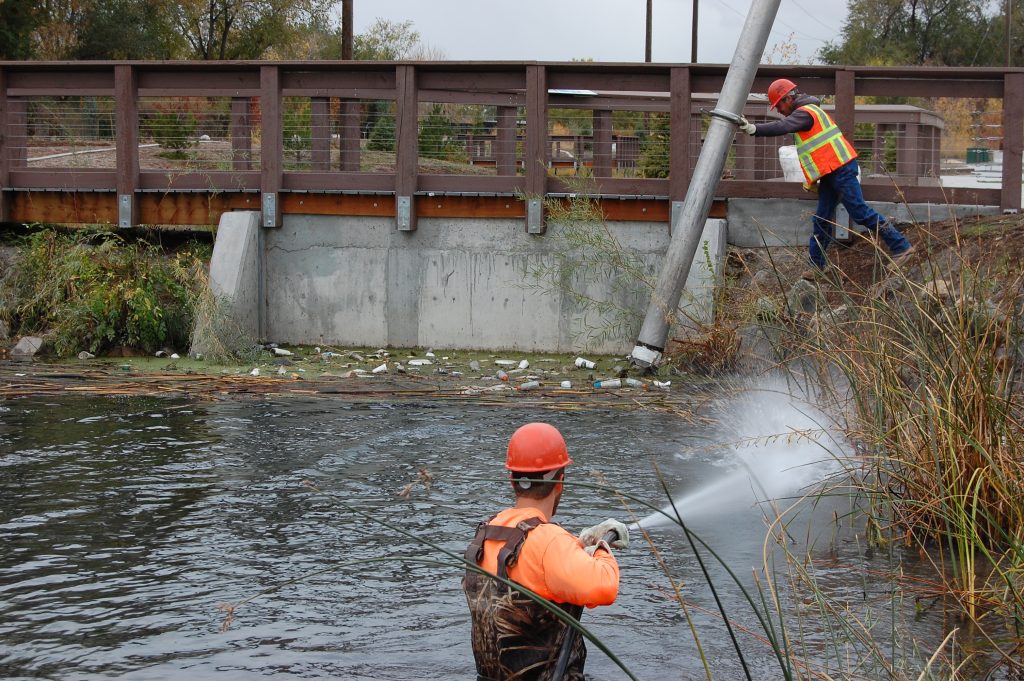 storm water basin cleaning