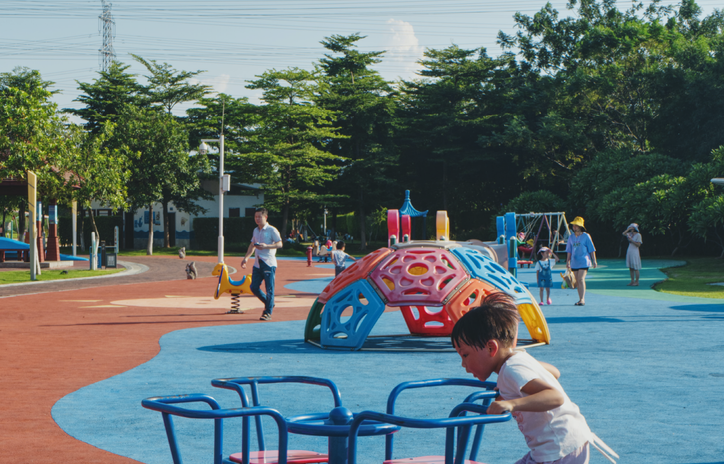 colorful kids playground with text 
