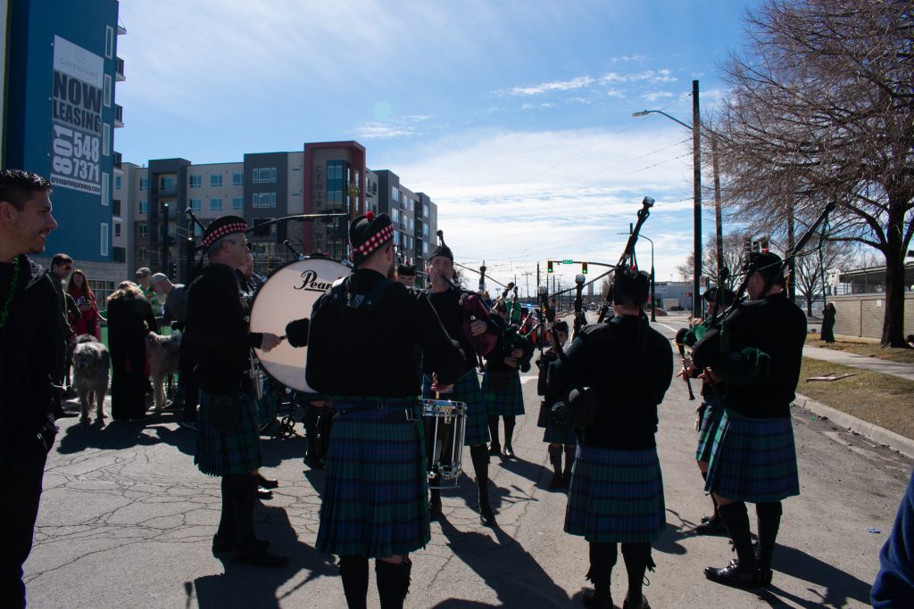 A group of musicians that walked in the parade.