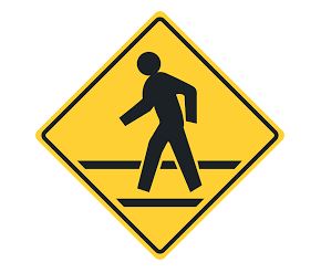 Yield to pedestrian sign