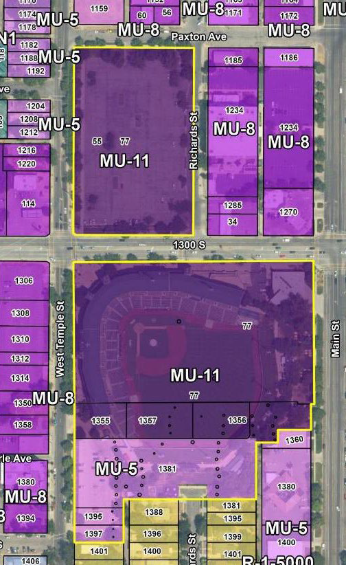 A map of the proposed zoning designation of the area.