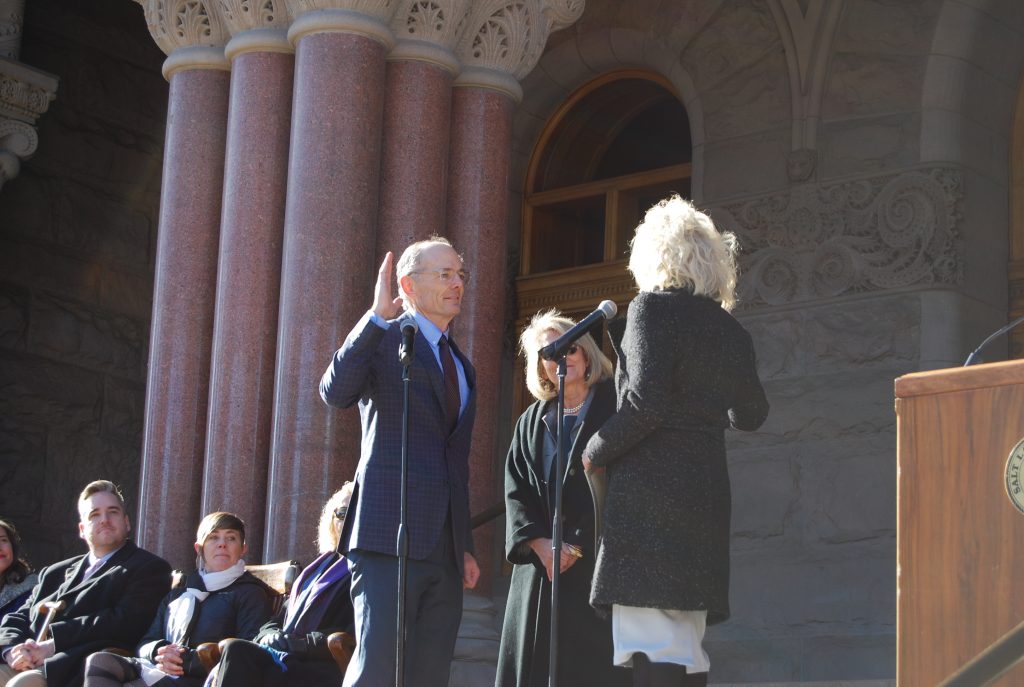 Council Member Dan Dugan takes the Oath of Office to serve District 6