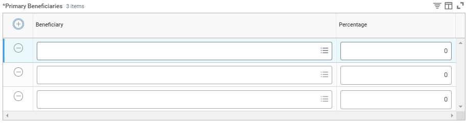 Beneficiaries Addition in Workday