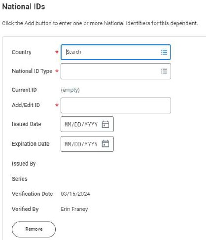 Country selection