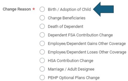 Change Reason List