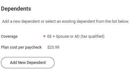 Add dependent button
