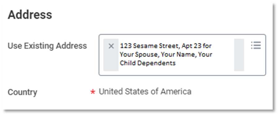 Add dependent address