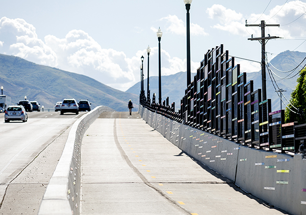The longest continuous public art in Utah called “Strut” along the 400 South Viaduct in Salt Lake City is officially open on May 27, 2026.