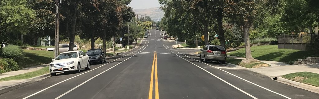 1500 East after the reconstruction project.