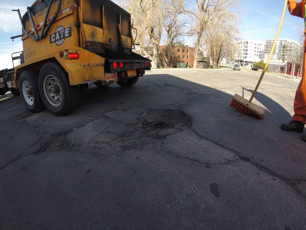 An image of a pothole.