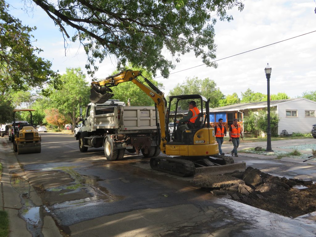 Removing and disposing of damaged asphalt