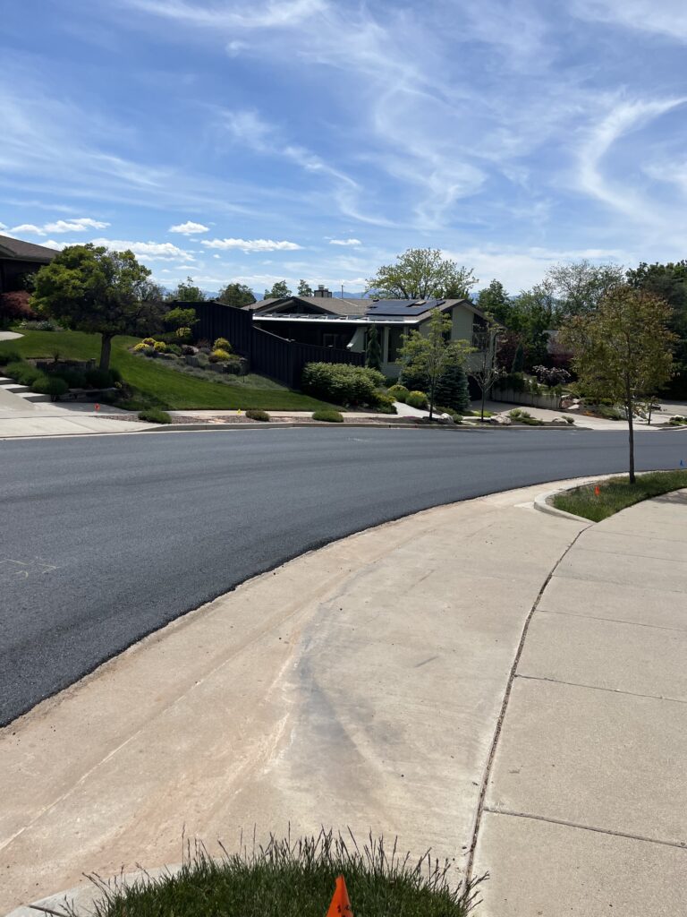 Image of finished reconstruction on Chancellor Place looking southwest, down the hill.