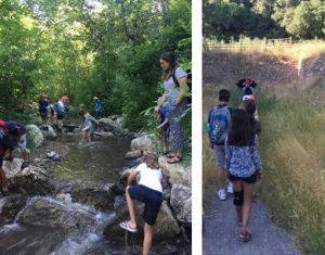 Trekkers at Emigration Creek