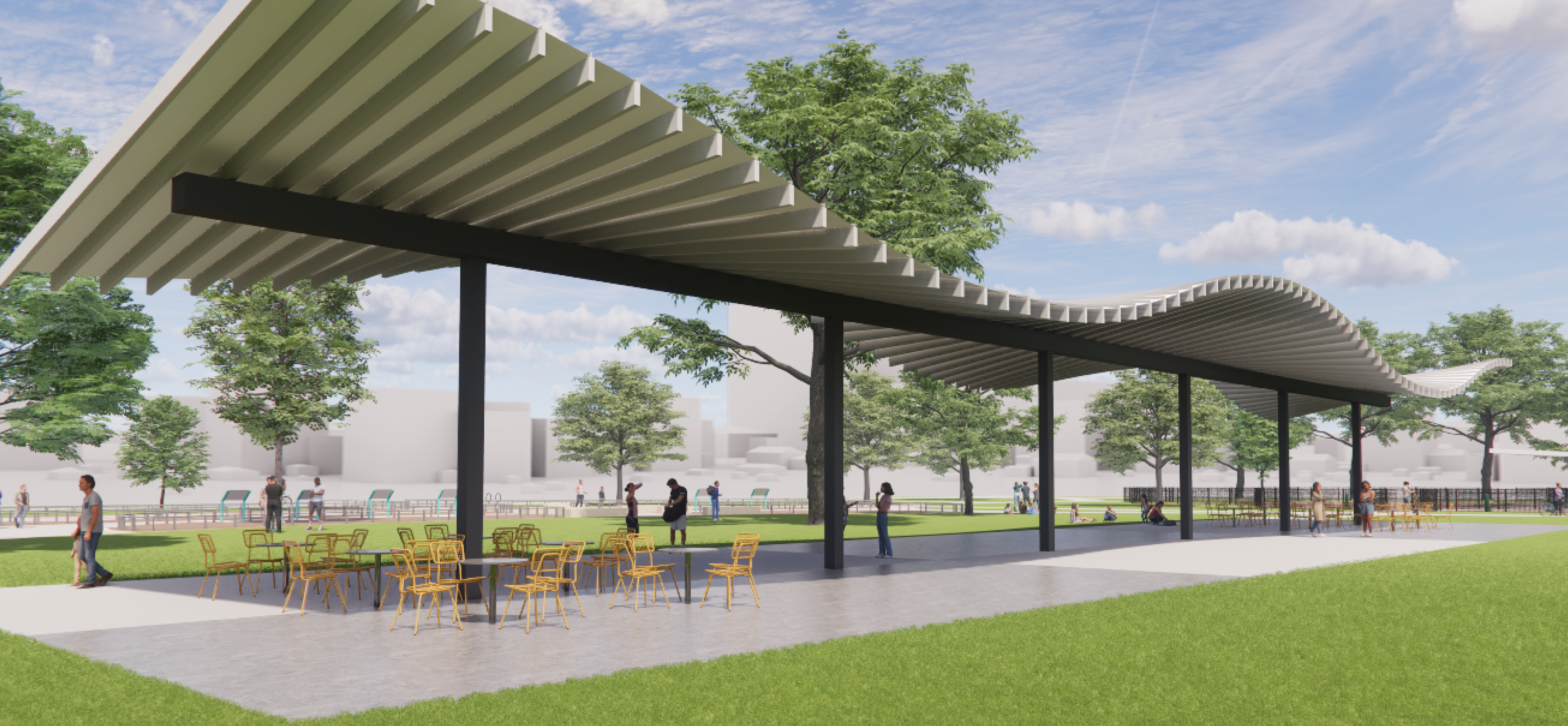 digital design of park awning 