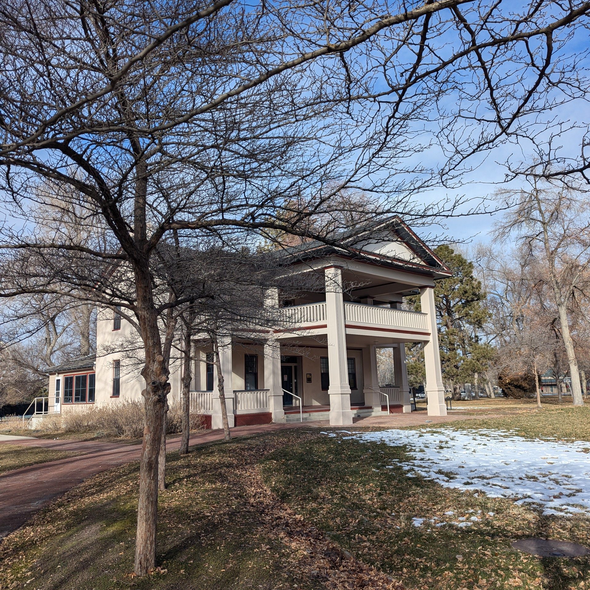 photograph of the Chase Home, a historic Greek Revival style mansion