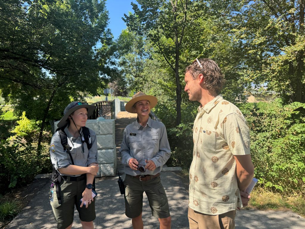 Park Rangers talk with Public Lands Staff