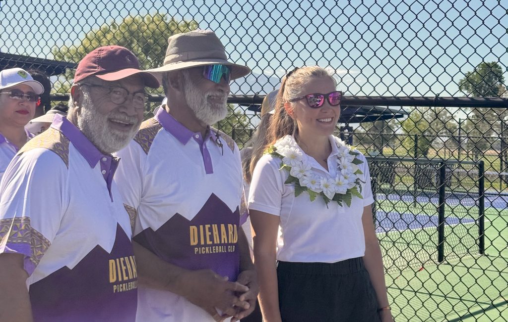 Mayor Mendenhall with leaders of Salt Lake City's Diehard Pickleball Club