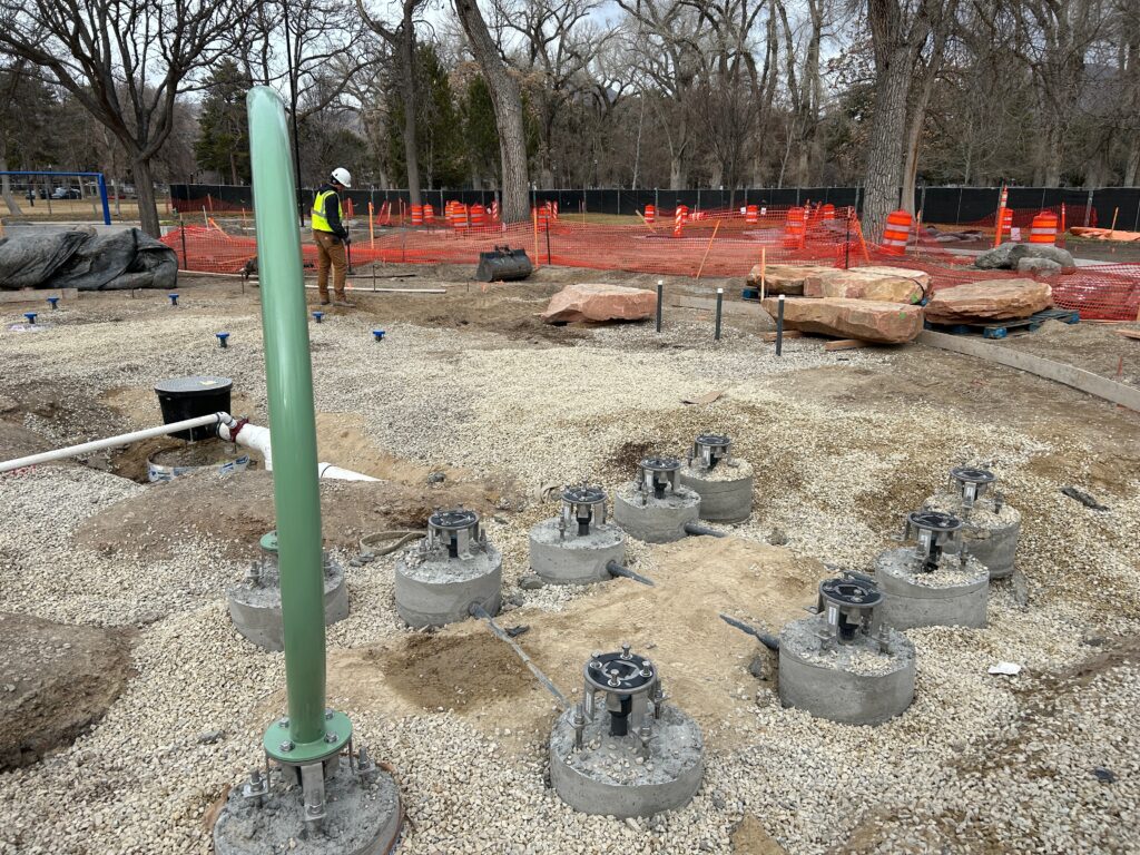 Concrete work at Rotary Play Park