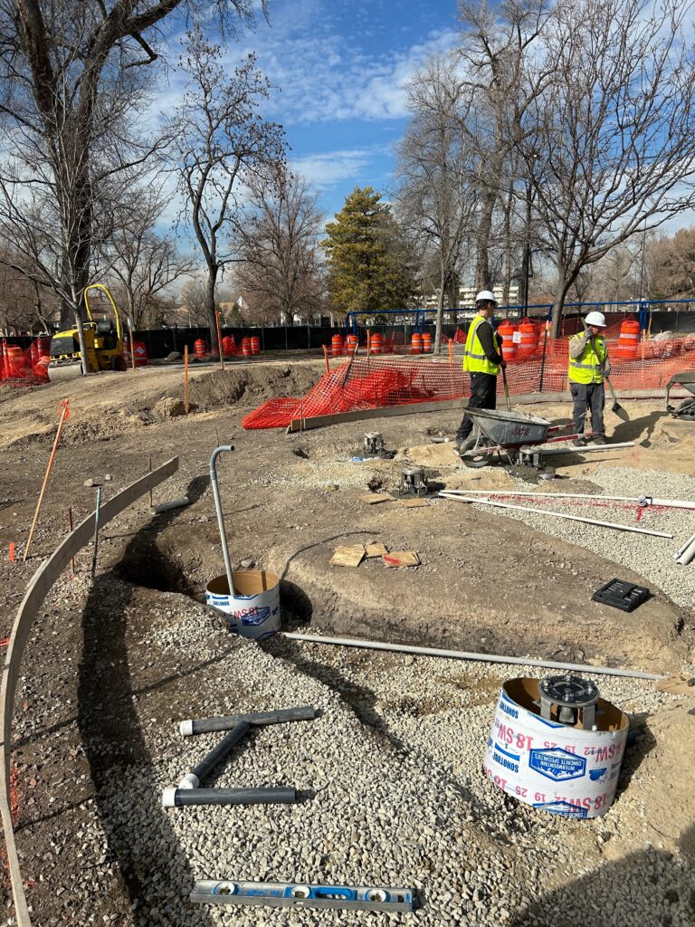 Construction at Rotary Play Park