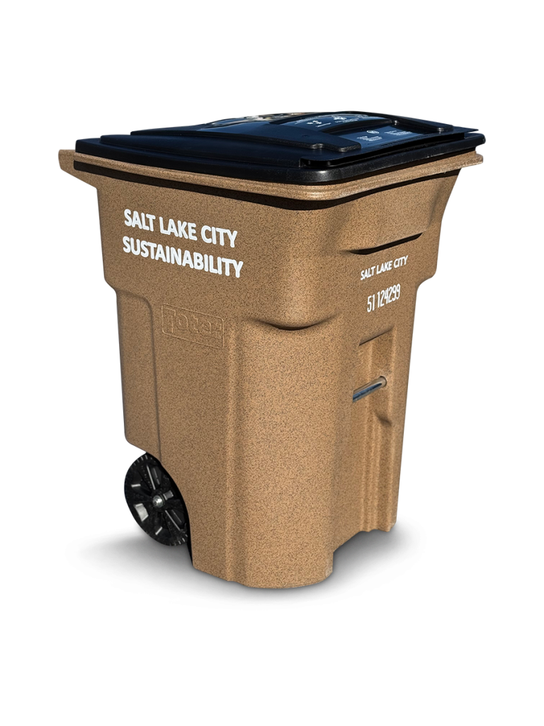 brown waste can