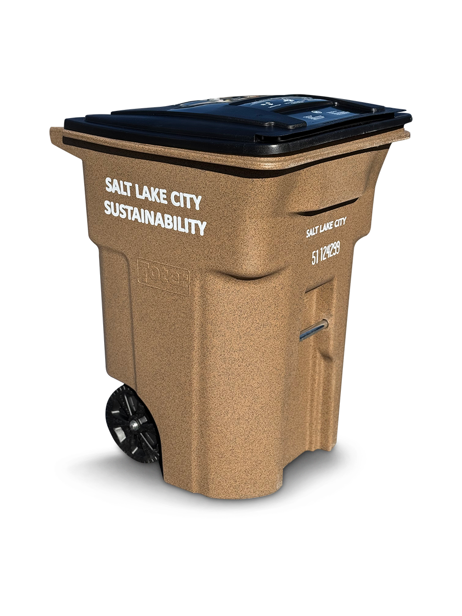 brown waste can