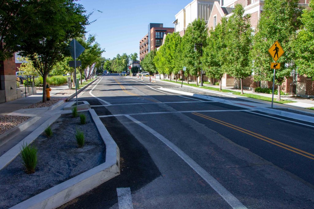 A new crosswalk on McClelland Street.