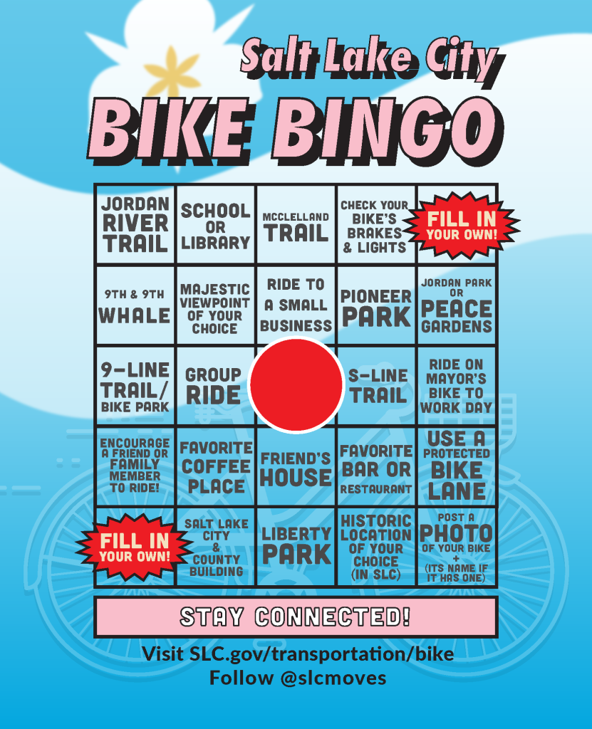Image of Bike Bingo board for Bicycle Month