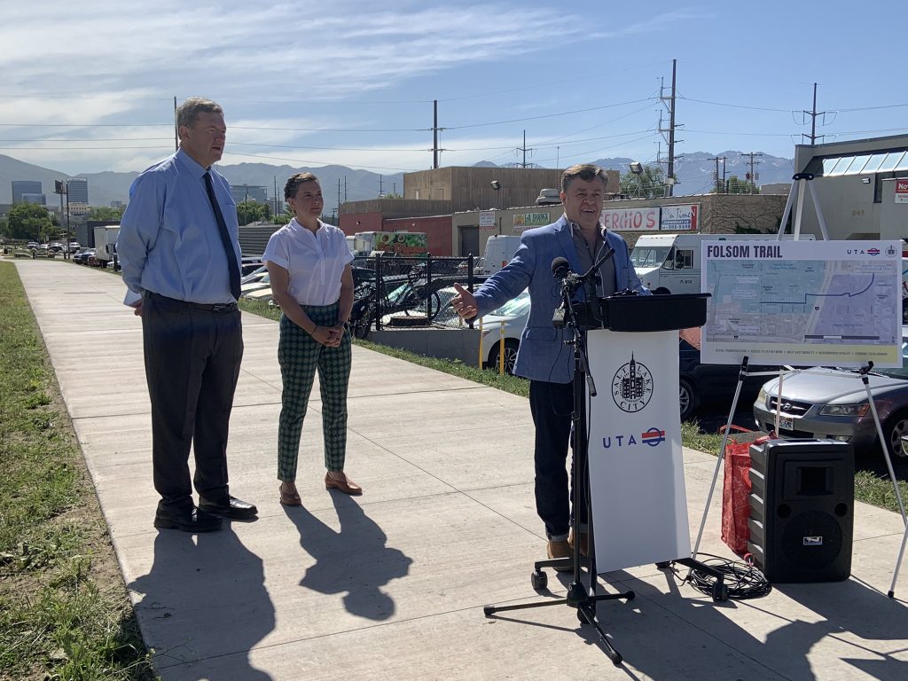 The grand opening of the Folsom Trail