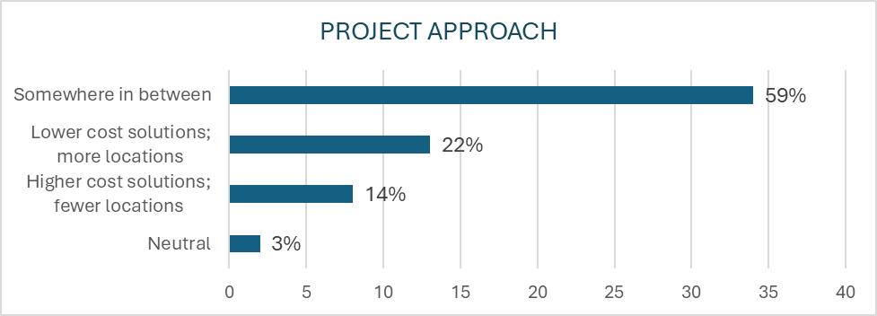 Chart displaying votes on project approach