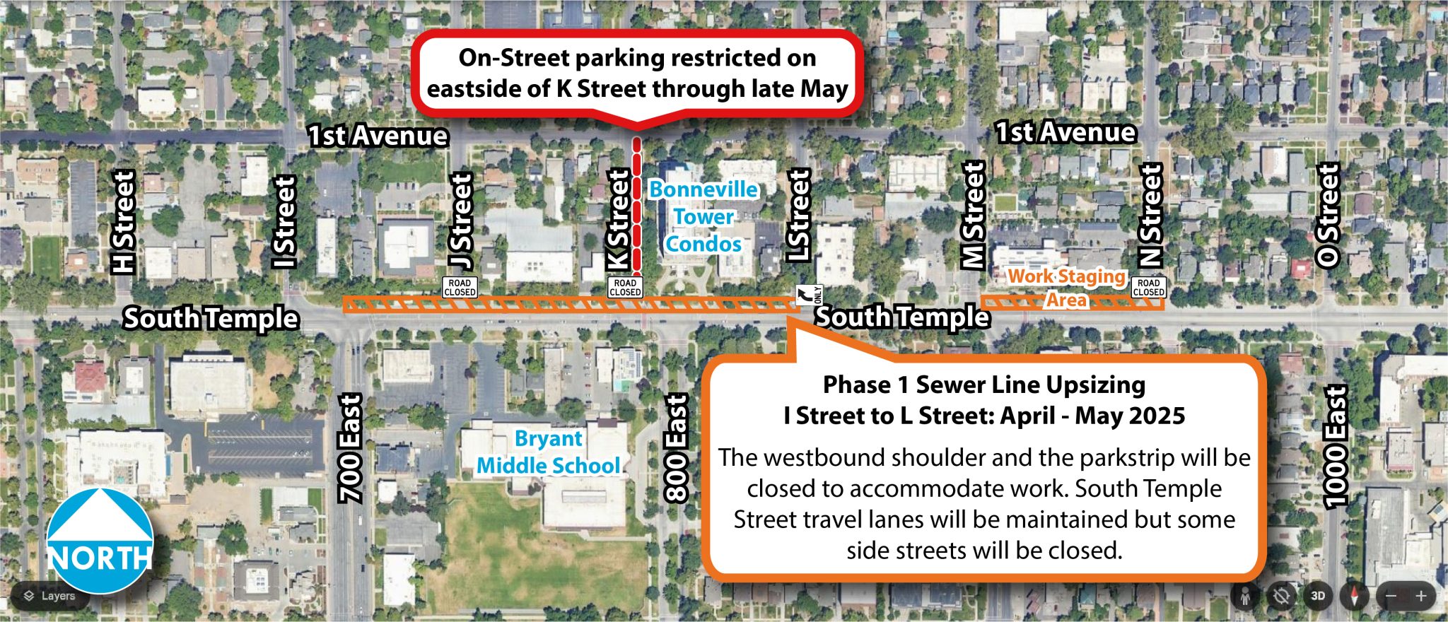 South Temple Sewer Upsizing Project | Public Utilities