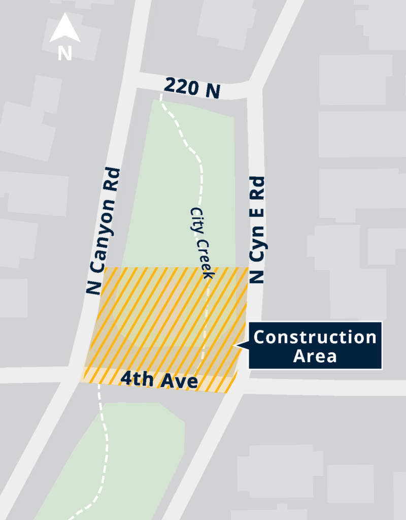 Map of construction area