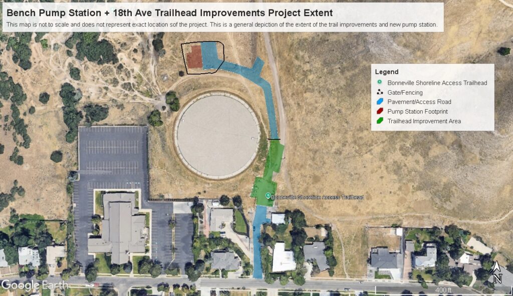 Map of trailhead improvements