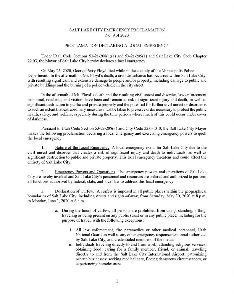 SLC Proclamation 