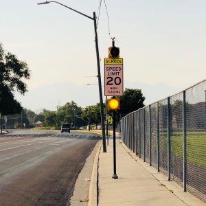 Salt Lake City school crosswalks reflective paint image