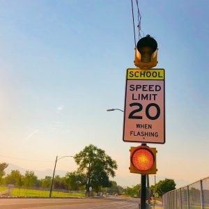 Salt Lake City school crosswalks reflective paint image