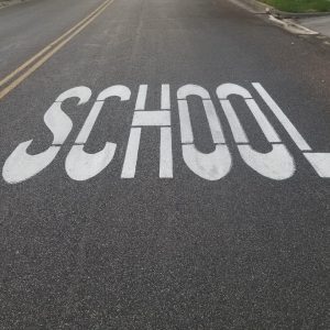 Salt Lake City school crosswalks reflective paint image