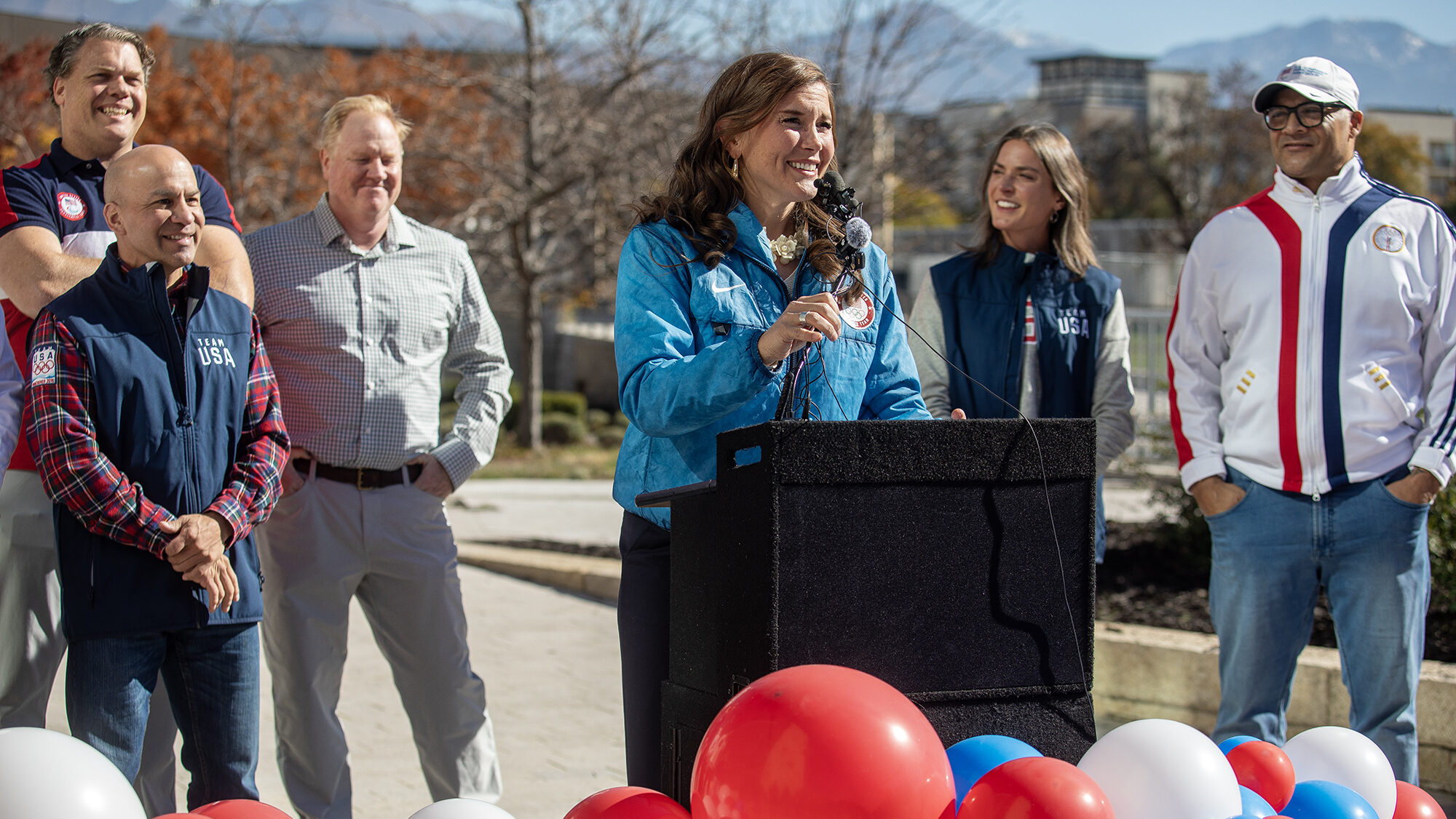 Salt Lake City Mayor Erin Mendenhall announces that the city will host Olympic Watch parties at Library Square throughout the Milano Cortina Olympics.
